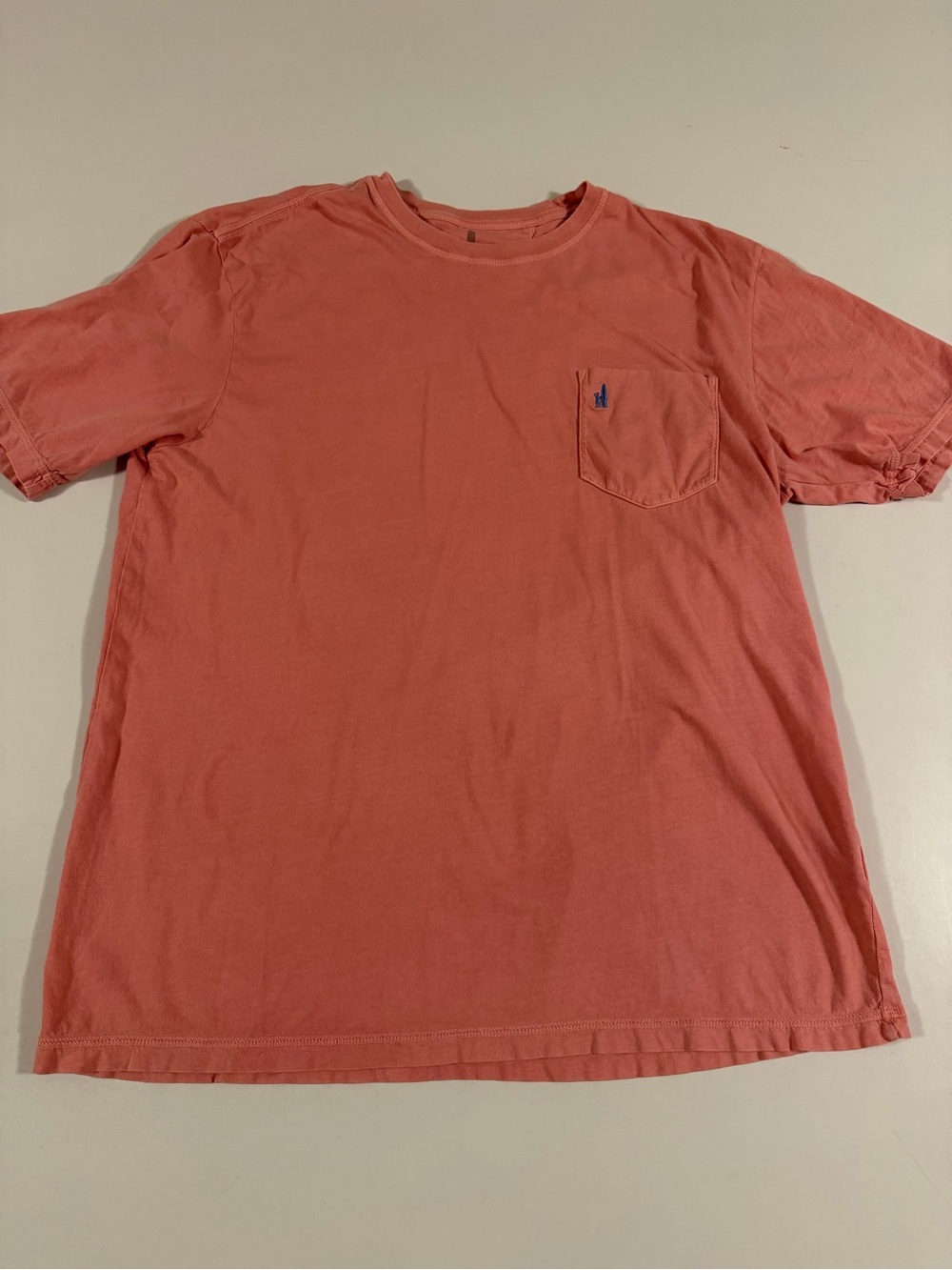 johnnie-O Pocket T-Shirt Men’s XL Coral Salmon 100% Cotton